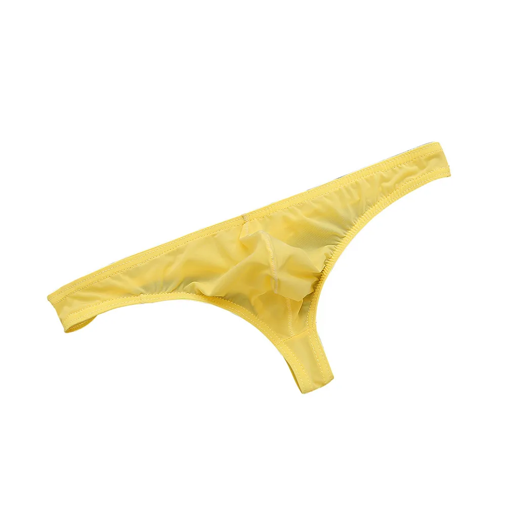 Home&Nest Ice Silk Men's Underwear Panties Sexy Thong Shorts Raised Underwear T Underwears Bed Love