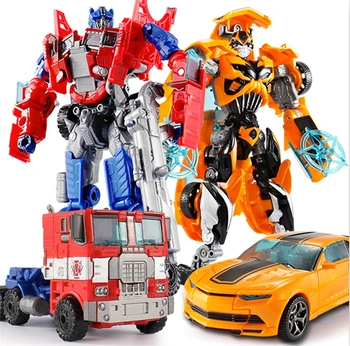 

Transformation Robot Car Toys Anime Series Optimus Prime Decepticons Robot Abs Plastic Childrens Boy Toys With Box
