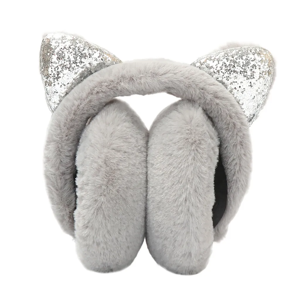 Новый Дизайн Модные Горячая Распродажа зимние теплые женские Мультяшные кошачьи уши дизайн ветрозащитный Теплый регулируемые наушники