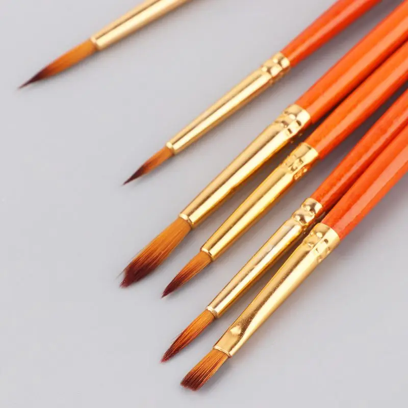 

10Pcs Artist Paint Brush Set Nylon Hair Watercolor Acrylic Oil Painting Drawing Supplies