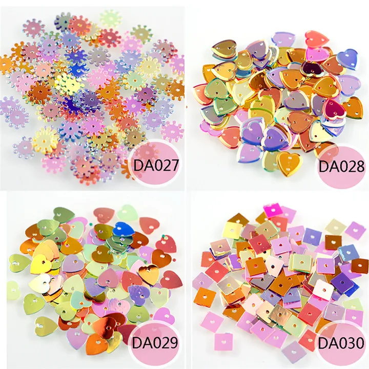 8  100gPack Multicolor Loose Sequins Paillettes Fittings For Costume Jewelery Sequins Handmade DIY Nails Sequin Sewing Accessories