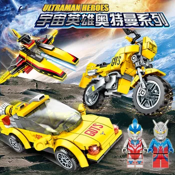 

SEMBO Set Bricks Ultraman Heroes GUTS WING Stega motorcycle Shylock Car Building Blocks Assembled Models Toys For Children gift