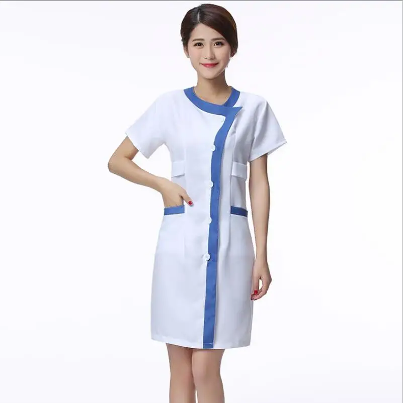 Новая рабочая одежда для медсестры униформа косметолога спецодежда медицинская платье косметолога красота униформа для салона - Цвет: 857 white