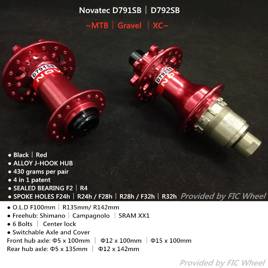 Ступица для велосипеда Novatec D791SB D792SB M12 M15 ступица из сплава 430 г центральный замок