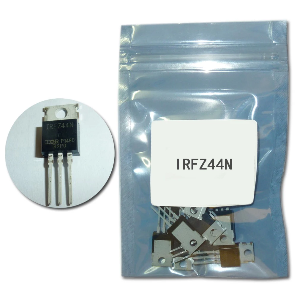 10pcs 55V 49A IRFZ44N TO-220 IRFZ44 Power Transistor MOSFET N-Channel