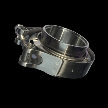 

standard size strong CNC connecting pipe exhaust component wastegate v band clamp 3.25 with collars heavy duty kits for welding