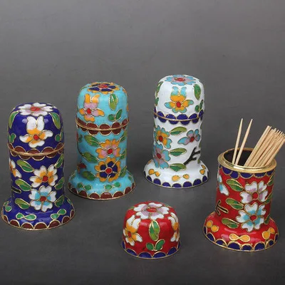 

Wholesale New 1PCS Multicolor Beijing Features Crafts Cloisonne Toothpick