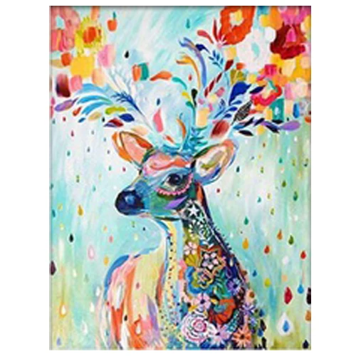 

Stylish Unique Deer 5D Full Drilled Diy Diamond Painting Cross needle Square Diamond 30x37cm
