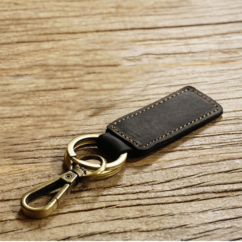 

Handmade Auto Keyring Key Holder Real Leather Cowhide Rope Keychain Metal Car Key Ring Key Chain Key Cover Charm Pendant Gifts