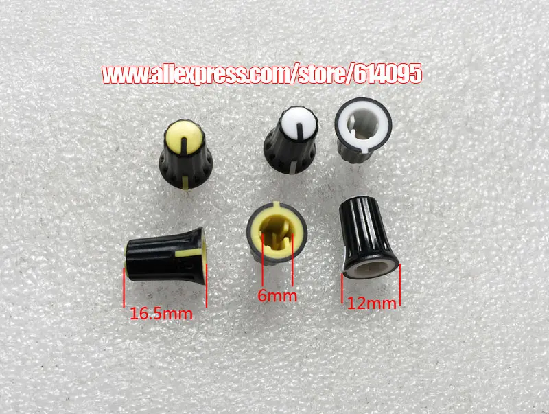 90 degree indication rotary potentiometer plastic knob cap Mixer disc player equalizer half shaft knob 16.5mm*12mm 40pcs