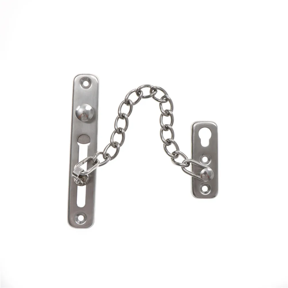 Stainless steel Chrome Chain Door Safety Guard Latch Security Peep Bolt Locks Cabinet Latches