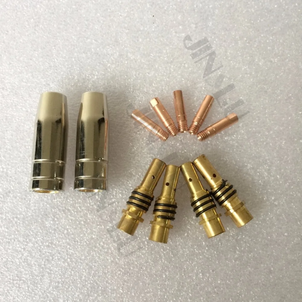 Бесплатная доставка 30 шт. MB 15AK миг сварочной горелки расходных материалов Совет держатель E-cu Контактный наконечник M6 * 25*0.8 сопел