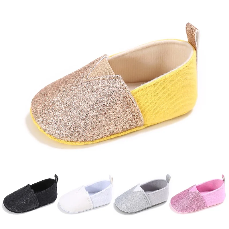 Детская обувь для маленьких девочек с мягкой подошвой; детская кружевная блестящая обувь для маленьких девочек