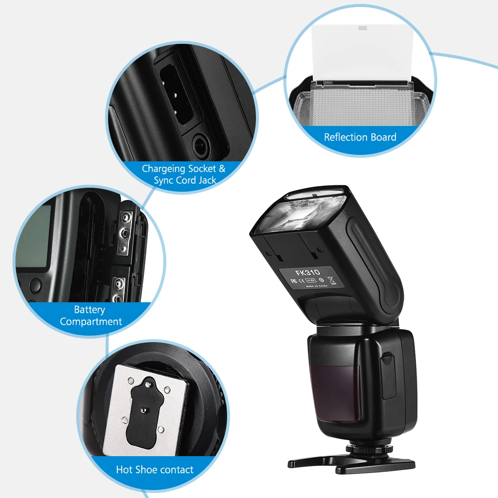 Universal Wireless Camera Flash Light Camera Speedlite GN33 LCD with Mini Stand For Canon Nikon Sony Olympus Pentax DSLR on camera flash camera flash