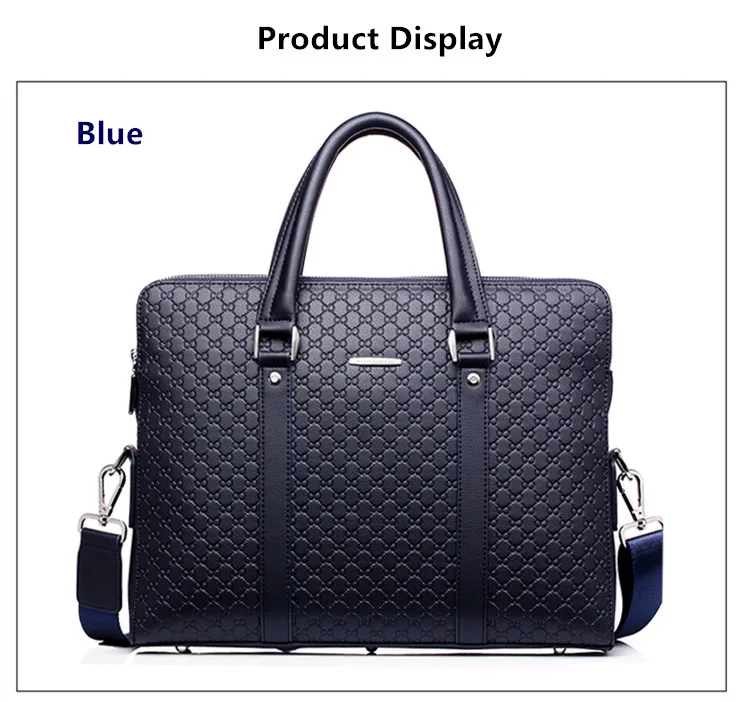 Double Layers Men's Microfiber Synthetic Leather Business Briefcase Casual Shoulder Bag Messenger Bag Laptop Handbag Travel Bag