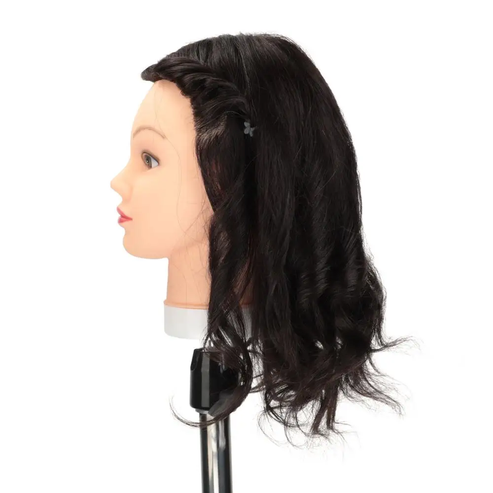 14''Black Hair Mannequin Head тренировочный стиль для салона Профессиональный