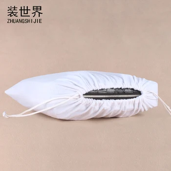 

49*39cm High Quality Cotton Pouch Logo Printed Drawstring Bags Clothing Bags' Dust-proof Packaging Handbag Bags For Women