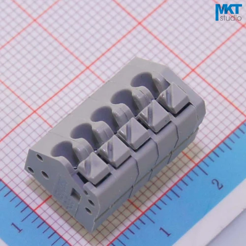 

100Pcs 5P B-Type 3.50mm Pitch Spring Clamp PCB Screwless Terminal Block