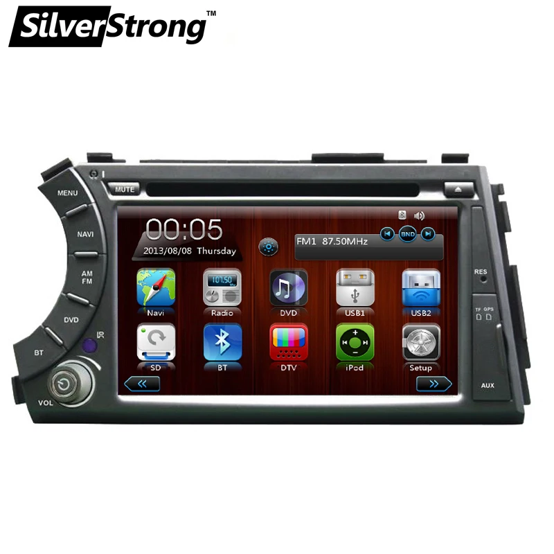 

SilverStrong 2 din Car DVD for ssangyong Actyon Kyron with car gps radio for ssangyong actyon kryon Free Gift 8G Map Card SWC