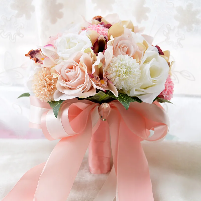 Dia 24cm Hot European American Pink Hand Work Artificial Wedding
