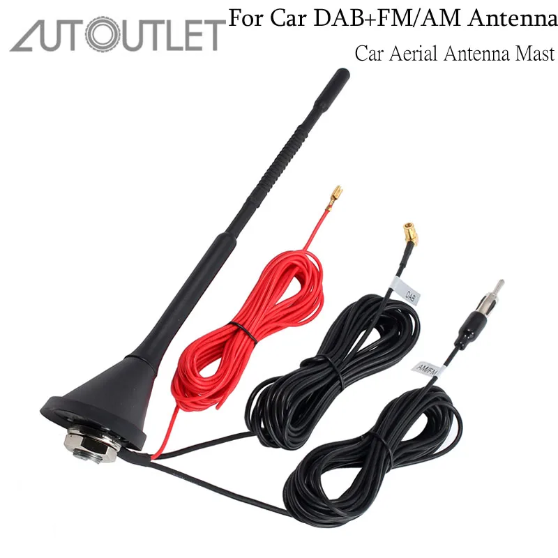 Preise AUTOUTLET Top Dach Montage AM FM Radio Antenne Antenne Basis Kit Universal Aktive Amplified DAB + FM Radio Auto Antenne antenne Mast