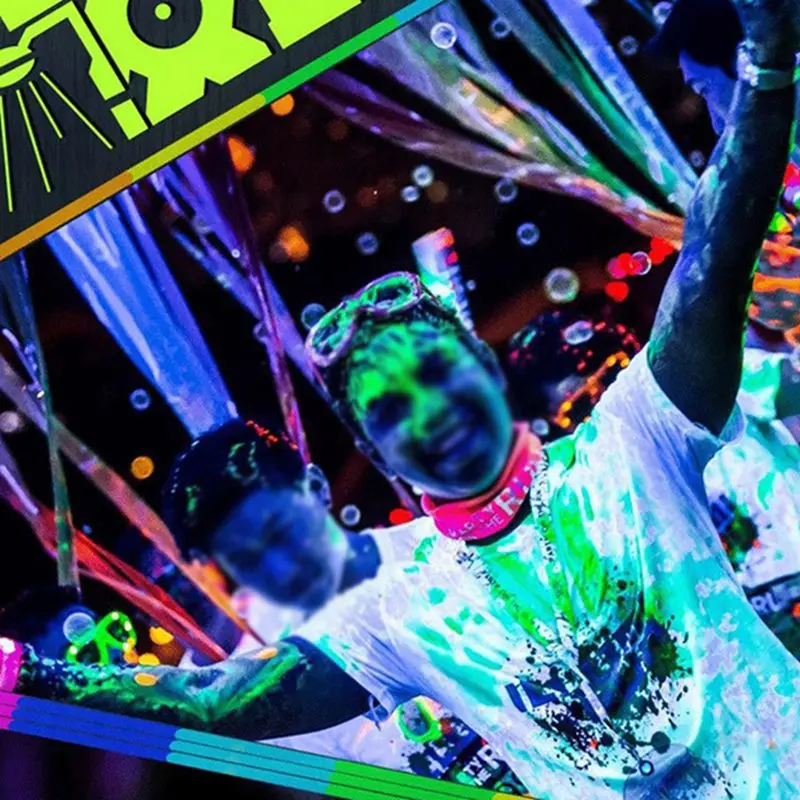 

UV Glow Neon Cheer Leading Face Body Accessories Fluorescent Bright Irradiate Luminescent Party Festival Decoration Makeup
