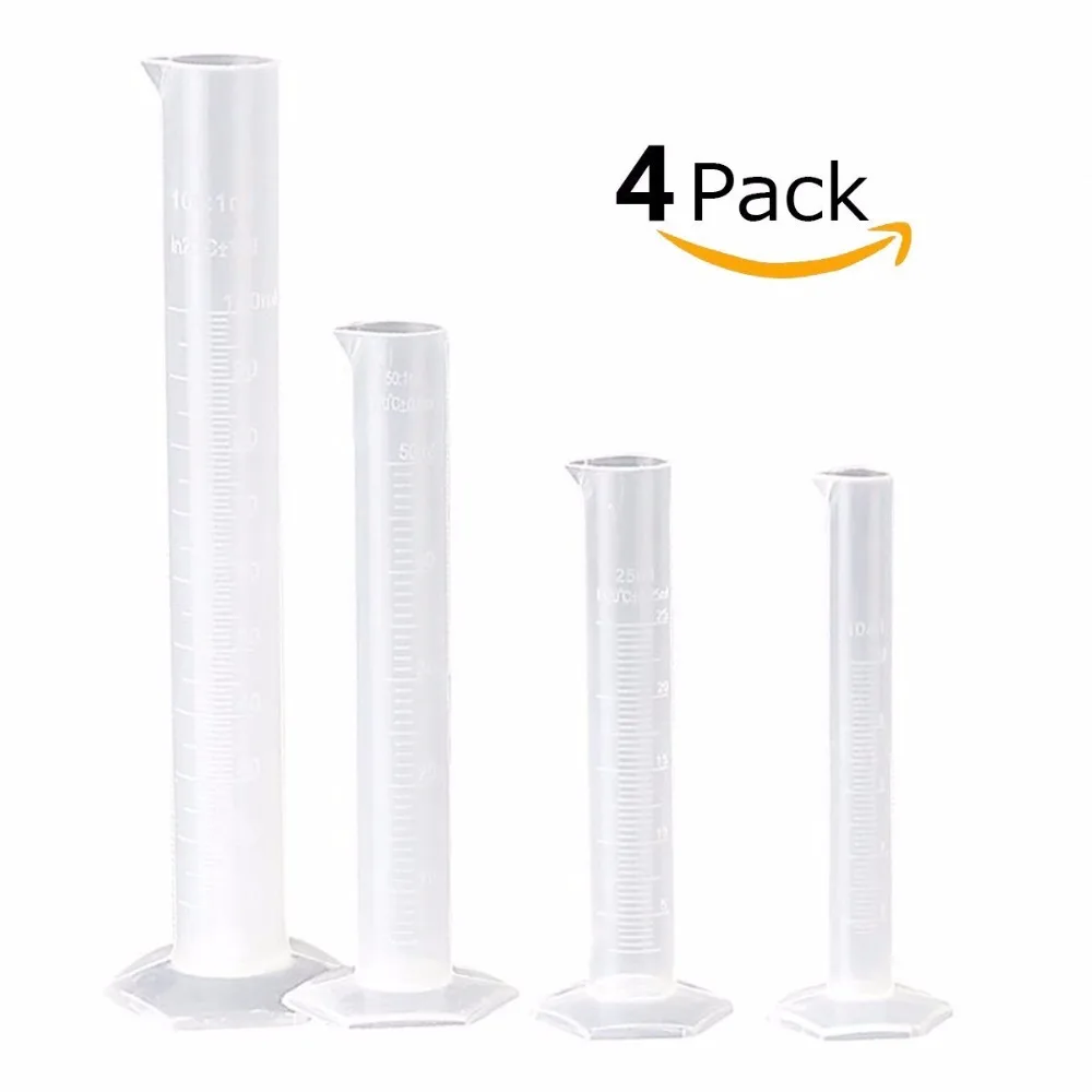 4pcs/set 10/25/50/100ML Mini Plastic Measuring Cup Jug Pour Spout Surface Kitchen Tool Supplies accessories tools | Дом и сад