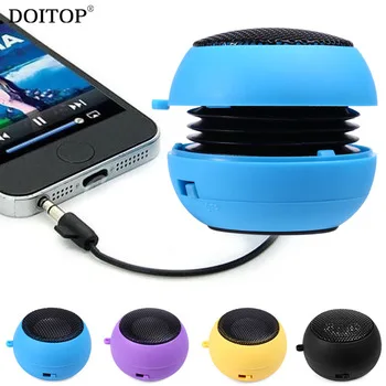 DOITOP Mini Portable 3.5mm Charging Hamburger Outdoor Louds Speaker Sport Music Subwoofer Sound Speaker for iPhone Samsung MP3/4