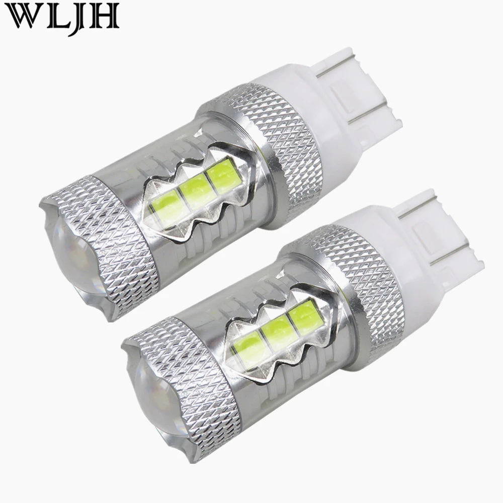 2x LED BULBS BA15S P21W EPISTAR 5730 SMD CANBUS WHITE BACK-UP LIGHT LAMP