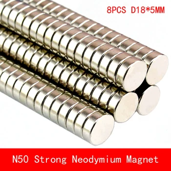 

wholesale 8PCS D18*5mm round N50 powerful magnetic force neodymium magnets magnet N50 diameter 18X5MM