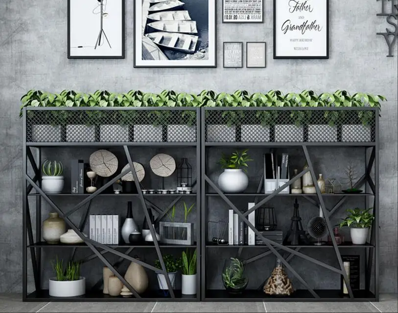 Irregular iron arts buy content shelf flower shelf sitting room floor flower shelf coffee shop partition iron arts partition bal