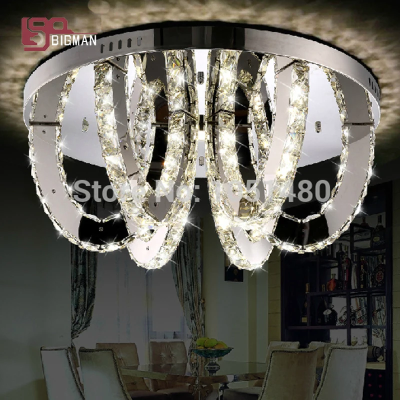 

new luxury rings design round ceiling LED chandelier crystal lamp home lighting Dia60/Dia80cm