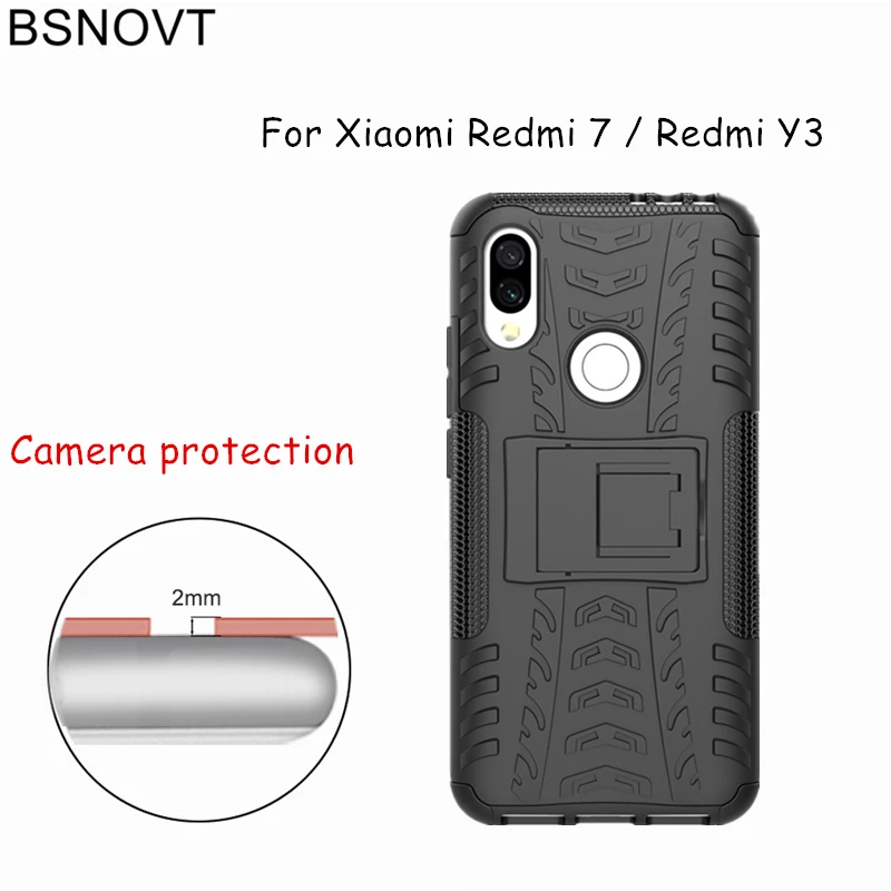 

Case Redmi 7 Cover Soft TPU Holder Stand Phone Case For Xiaomi Redmi Y3 Case Xiaomi Redmi 7 / Redmi Y3 Kickstand Funda 6.26