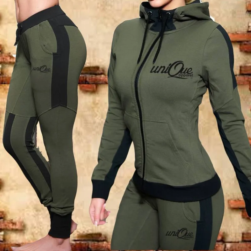 

Women Sporty Jackets Hoodies Long Sleeve Joga Shirts and Jogging pants Workout Hoodie Training Femme Fitness Clothing Sportswear