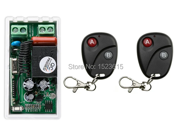 

most simple wiring AC220V 1CH RF Wireless Remote Control Switch System Transmitter with Two-button Receiver Smart Home Switch