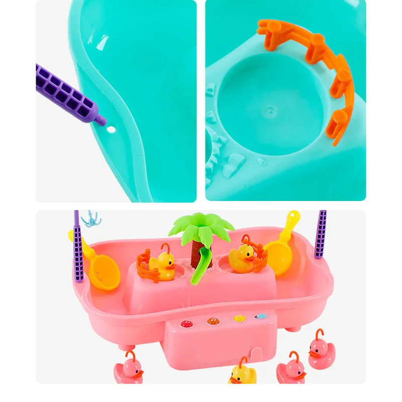 New Water Rotating Fishing Toy With Music And Light Duck Fishing Games Electric Fish Toy For Children Kids Girl Boys Toys Gifts New Water Rotating Fishing Toy With Music And Light Duck Fishing Games Electric Fish Toy For Children Kids Girl Boys Toys Gifts