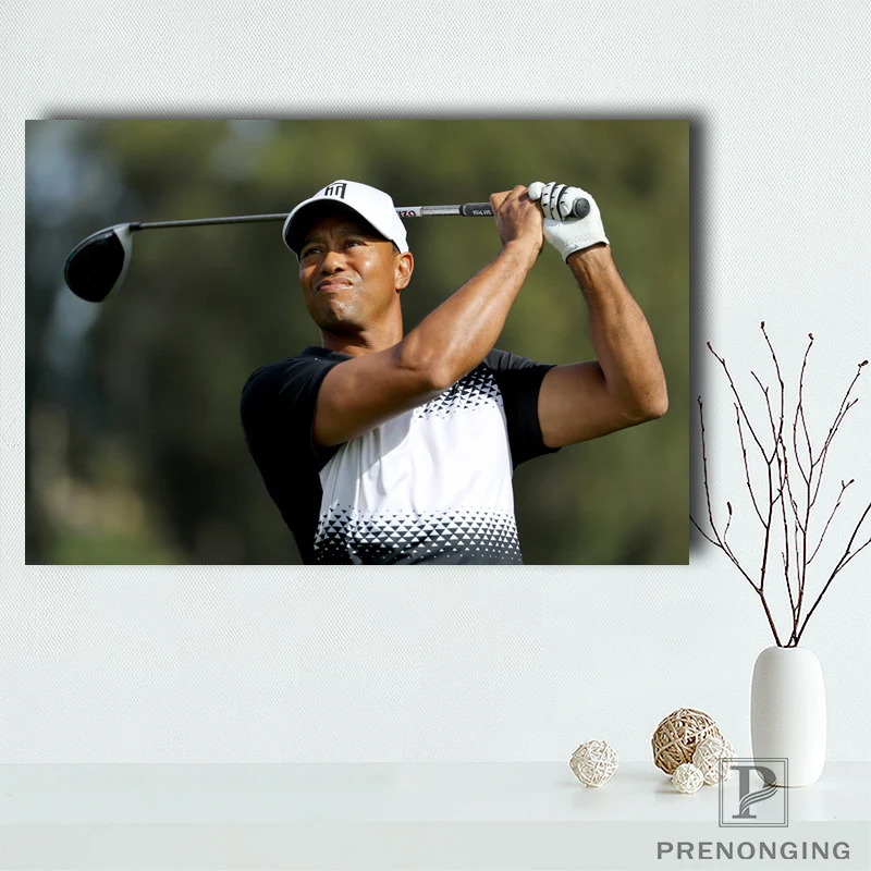

Canvas Poster Silk Fabric P0216 Tiger Woods Getting Birdies Eldrick Tont Golf Sport Poster for fans#190114@20