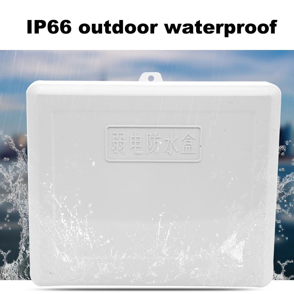 

YUNSYE White ABS Plastic Waterproof Dust-proof Junction Box DIY Electrical Connection Outdoor Monitor Distribution box XXL