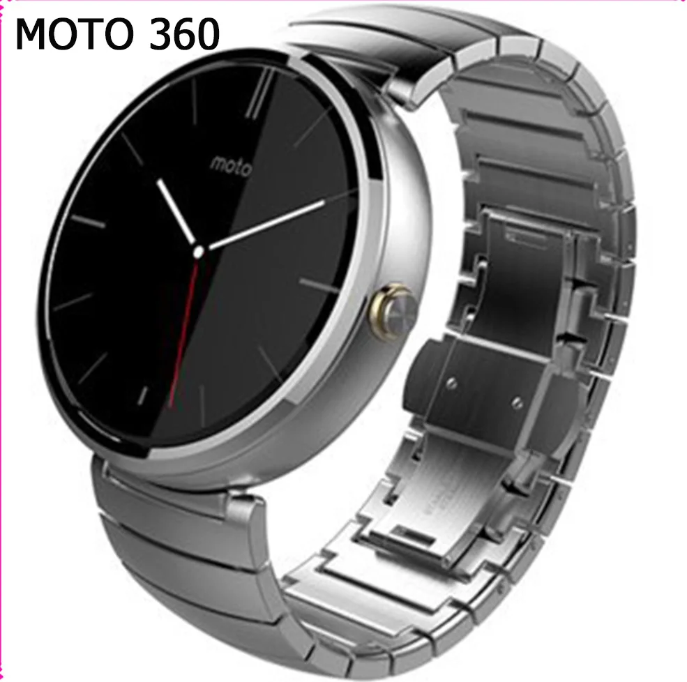 Черный, серебристый цвет 22 мм ссылка браслет Сталь Ремешки для наручных часов для Moto 360 группы для Motorola Moto 360 смарт часы + Инструменты + шатун