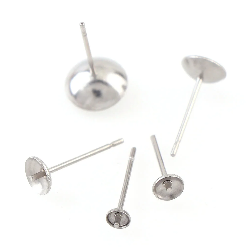 

8g3/ 4/5/6/8mm Stainless Steel Earring Post Stoppers Post Earring Studs PinsFor Diy Jewelry Finding Steel Ear Jewelry Findings