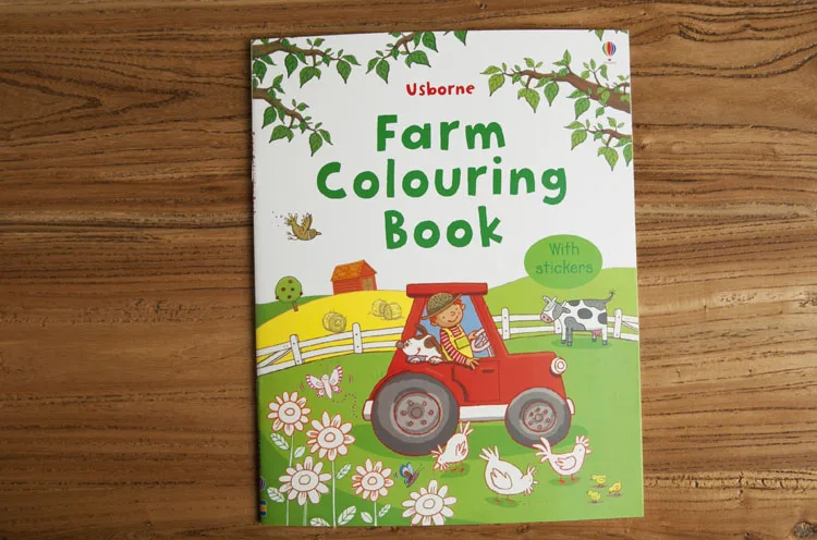 Desenho e Colorir Livros com Adesivos Livro para Colorir para Jardim de Infância Pces Crianças Tamanho Desenhos Animados - Animais Fazenda Carro Primeiro 5 a4 3 a4, 5 peças, animais, fazenda, carro, primeiro