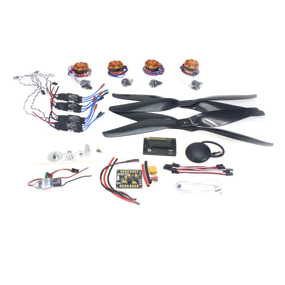 

RC HexaCopter Aircraft Electronic:700KV Brushless Motor 30A ESC BEC 1555 Propeller GPS APM2.8 Flight Control F15276-B