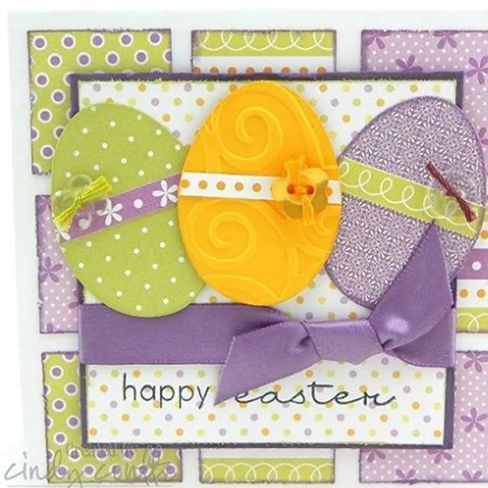 

3pcs/set Easter Egg Metal Cutting Dies Stencil Scrapbooking Photo Album Decor Paper Card Making Embossing DIY Crafts