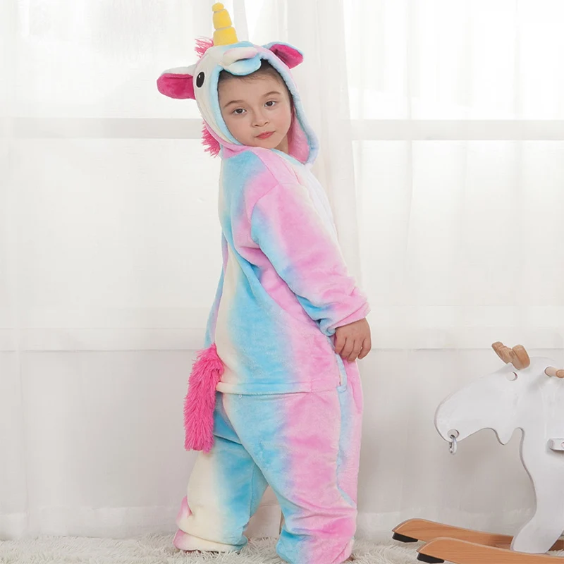 boys girls clothes winter unicorn pajamas kids new years eve clothes kids unicornio flannel panda unicorn 2-10 years old licorne