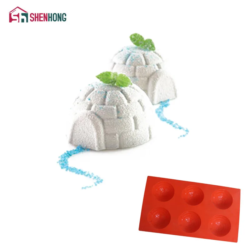 

SHENHONG Christmas House Shape Silicone Cake Mold 3D Cupcake Jelly Pudding Moule Baking Tools DIY Design Cookie Muffin Mould