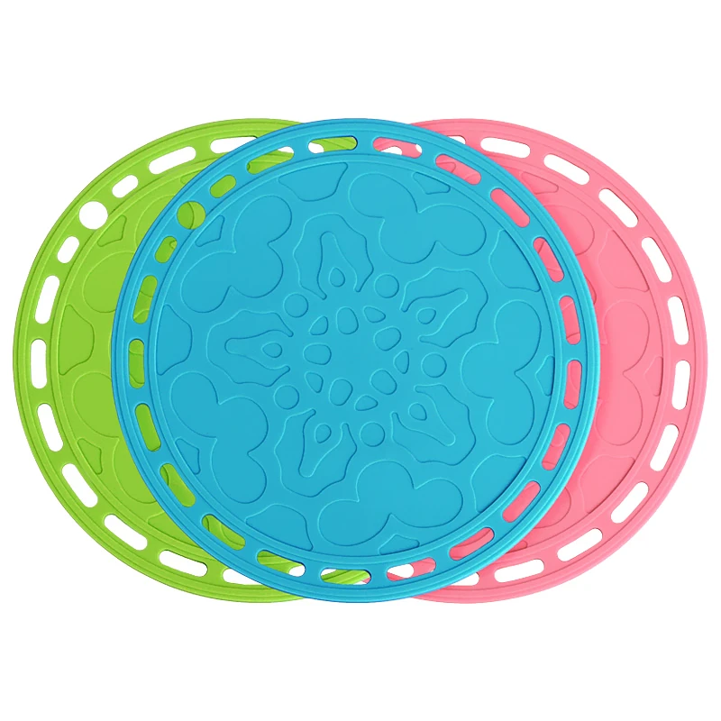 ME. FAM новые круглые решетки, вырезаные бумагой силиконовые коврики, Нескользящие термостойкие подставки под тарелку для кафе, кухни, ресторана, бара - Цвет: Mixed 4 Pieces