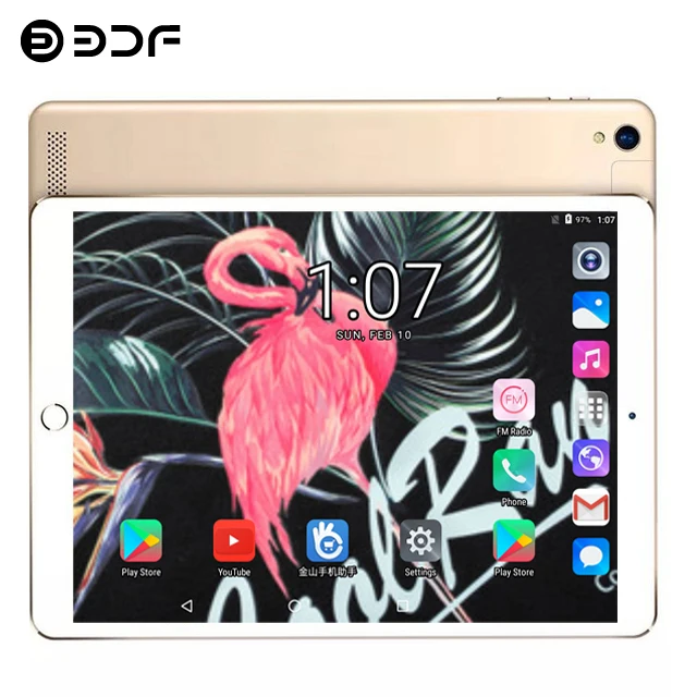 Android 7.0 Honorable 10.1 Inch 2.5D Glass Screen Phone Tablet PC 8 Core RAM 4GB ROM 64GB 1920*1200 IPS Dual SIM Card Tablets Pc