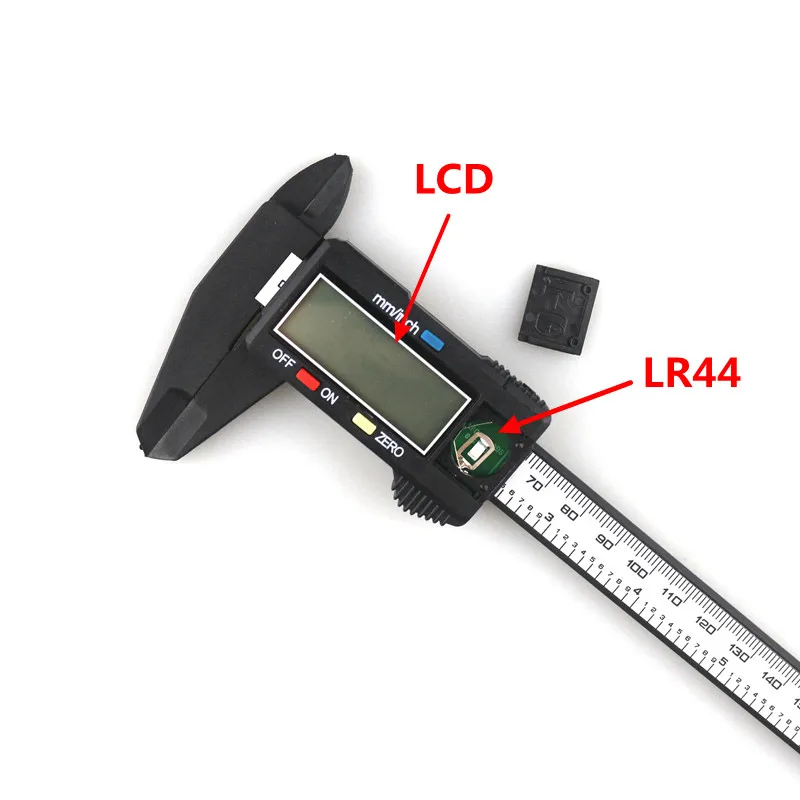 150 мм 6 дюймов ЖК цифровой Электронный штангенциркуль из углеродного волокна Калибр микрометр 0,1 мм/0,01 дюйма