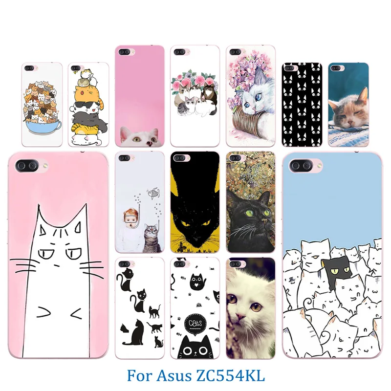 Phone Cases For Asus ZenFone 4 Max ZC554KL Luck Cat Pattern Coque TPU Silicone Protective Back Cover Full Protector Clear Shell |