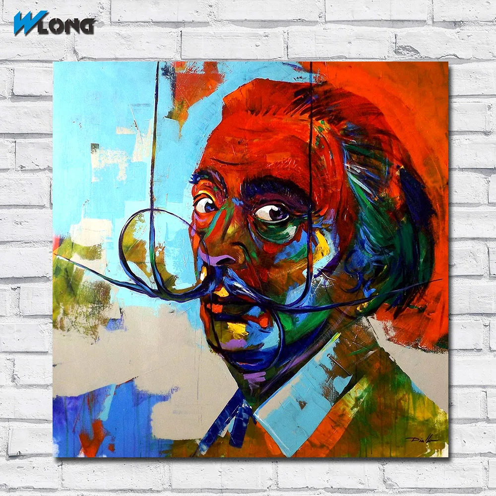 Wlong печать масляной живописи холст абстрактный Salvador Dali настенное искусство